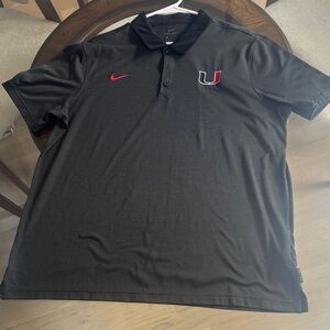 Nike Black Polo Shirt with Red Accents